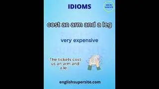 Idioms | cost an arm and a leg | #idioms #english #learnenglish #vocabulary #ielts #toefl #grammar