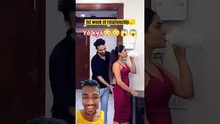 First week of relationship Reaction by RK reacts 🤭😁#reactionvideo #shorts