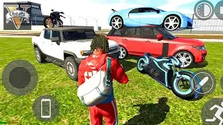 Franklin Driving Hammer, GTR3, Ferrari, Lamborghini & Flying Helicopter In Indian Bike Riding 3D