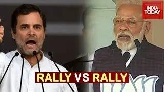 Clash Of Titans : PM Modi's Dwarka Rally Vs Rahul & Priyanka Gandhi's Rally