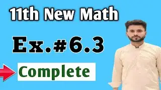 11th Class Math | Chapter 6 | Exercise 6.3 Complete | Arithmetic Mean | in Urdu/Hindi