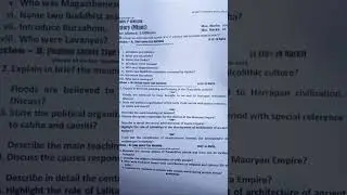 1st sem History(minor) 2024 ka Question paper #kashmiruniversity