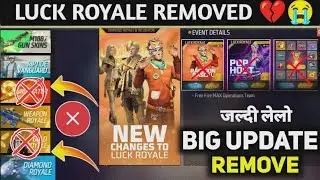 Why Diamond Royale and Incubator were Removed in Free Fire | No More Luck Royale | Stop Playing FF.