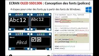 Création de fontes pour écran oled ssd1306