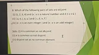 Set theory (part- 4 contd.) solution of exercise - 1.4 ncert 11th class Maths 