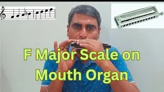 Harmonica Lesson | Learn F Major Scale on Harmonica Mouth Organ | Chromatic Harmonica