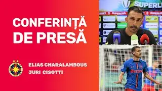 Conferință de presă FCSB &raquo; Elias Charalambous și Juri Cisotti prefațează meciul&nbsp;cu&nbsp;Bologna