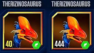 THERIZINOSAURUS 40 VS THERIZINOSAURUS 444 | JURASSIC WORLD THE GAME