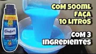 COM 500 ML AMACIANTE FAÇA 10 LITROS CONCENTRADO E PERFUMADO COM 3 INGREDIENTES