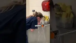 Her First Time Using an Eye Wash Station Went HILARIOUSLY Wrong 😂😳 #Shorts