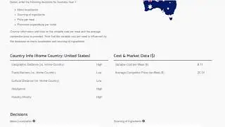 Market Entry International Business Simulation
