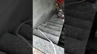 Terrazzo machine for grinding stairs. #floorgrinder #floorgrinding #concretegrinder #floorpolishing