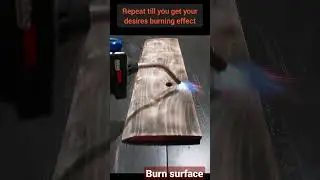 Shou Sugi Ban on White wash stain technique!! Wood Burning #Shorts