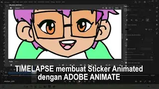 timelapse tutorial bikin Sticker | 2D animasi | Mas Be chibi