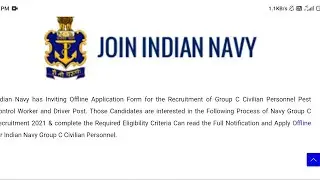 Indian Navy Vacancy 2021 batch || Only 10th pass || Navy Driver job || Navy new vacancy out 👌👍