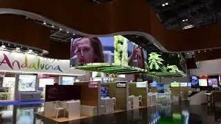 Stand Canary Islands at WTM featuring Gtek Electronics Inc InnoPad fully curveable LED Display