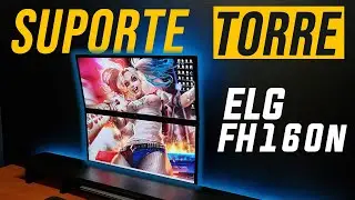Suporte ELG FH160N Instalado em 2 Monitores Ultrawide de 29