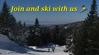 Skiing in fresh snow