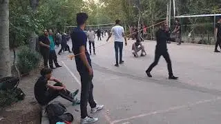 Youth Playing Volley Ball in Tehran, Iran