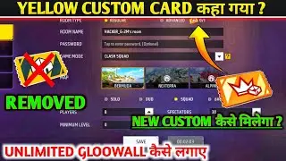 Yellow Custom Card Dikh Nahi Raha Hai | Free Fire New Custom Card | FF Custom Card Remove