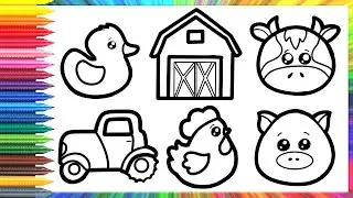 How to draw a farm for children/C&oacute;mo dibujar una granja para ni&ntilde;os