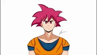 Speed Art | Dragon Ball Super | Super Saiyan God Goku