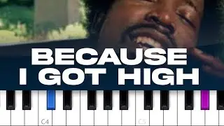 Afroman - Because I Got High  (piano tutorial)
