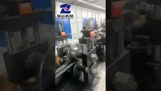 Hollow guide rail cold roll forming machine