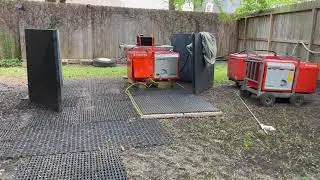 Backyard diesel generator and refueling setup