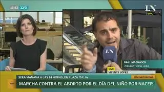 Charla sobre el aborto con un dirigente del movimiento Provida