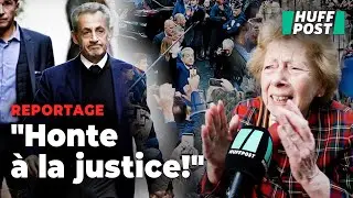 Devant la demeure de Sarkozy, la col&egrave;re de ses soutiens avant le d&eacute;part en prison de leur favori