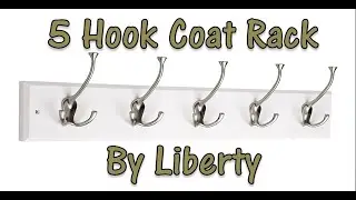 Liberty Wall Mounted Coat Rack 5 Tri-Hook Satin Finish Hooks