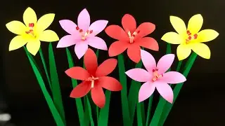 3 Beautiful Paper Flower Making | Lockdown Activity Fun | Home Decor | Paper Crafts For School