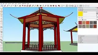 Modeling a Chinese Gazebo in sketchup