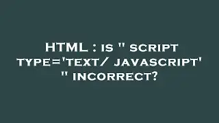 HTML : is 