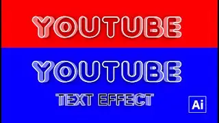 Create a editable 3d stroke text effect in illustrator #tutorial #texteffect