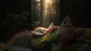 Photoreal Baby Wolf‑Human Awakens in a Dreamlike Forest #hyperrealism #surrealshorts