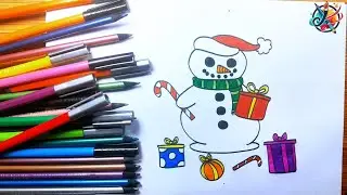 &ldquo;Snowman Fun ☃️  Cute Winter Drawing Tutorial&rdquo;