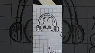 I draw an aesthetic bunny in headphones 🐰🎧#drawing#art#ялюблюрисовать||КsЮшА_Ua