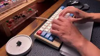Cherry Black Hyperglide Mod | Vertex Arc60 | GMK Olive (Blanc) Soundtest