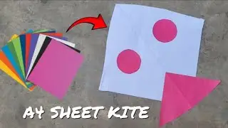 КАК СДЕЛАТЬ ВОЗДУШНОГО ЗМЕЯ ИЗ ЛИСТА ФОРМАТА А4 | ПРОСТОЙ УРОК | ARTWITHSANNAN