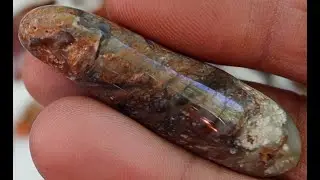 Polishing End Cuts of Ocean Jasper & Laguna Agate