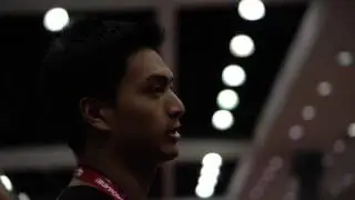 Computer tower with transparent screen on the side at Anime Expo 2017