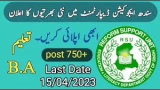 Sindh education department jobs 2023|education jobs 2023|local government jobs| job Alerts