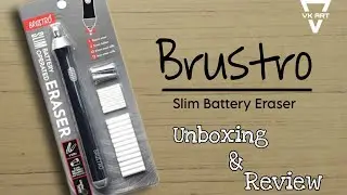 Brustro Electric Eraser..🤩 | Brustro Slim Battery Eraser Unboxing & Review...📦@BrustroOfficial
