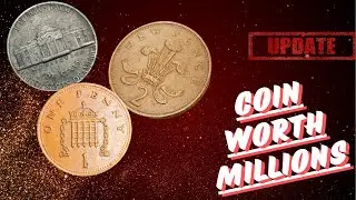 1987 UK Two Pence, the 1991 UK One Penny, and the 1995 USA Five Cents.