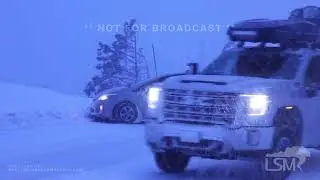 02-16-2026 Soda Springs, CA - Cars Crash over Donner Summit due to Major Winter Storm