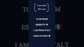 learn Italian language in easy way #foryou #language #learnitalian #italian