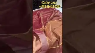 (Saree code-AB 60) PURE CHANDERI KATAN SILK SAREE ORDER NUMBER+918815488619
