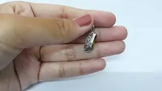 Sterling Silver, Citrine Gemstone, Bali Design Pendant GP 959